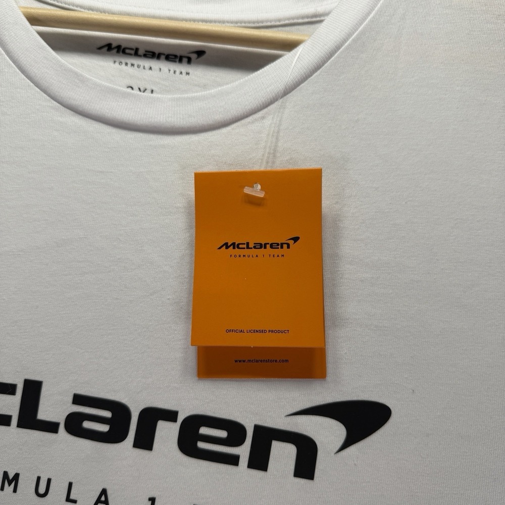 McLaren Formula 1 Shirt Mens 3XL White Short Sleeve Miami Racing Cars NWT - Picture 4 of 13